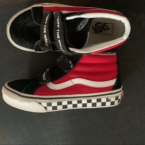 Vans- high top red/black boys preschool size 1.5